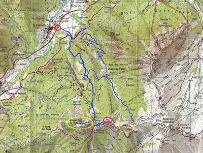 Map Sommet de la Cochette