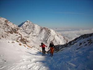 Arrivo alla Bocchetta del lago