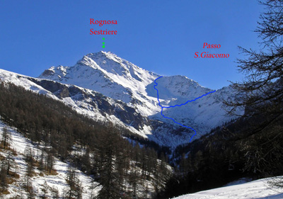 Rognosa di Sestriere da Borgata