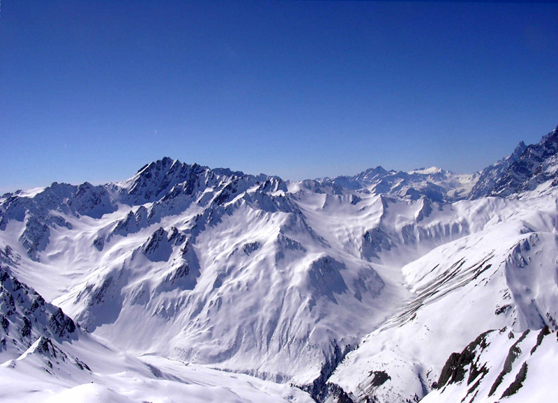 Pointe des Planards_19_Ruitor, Aiguille Midi e Gran Jorasses dalla cima