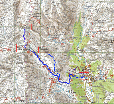 Map Colle Bettaforca