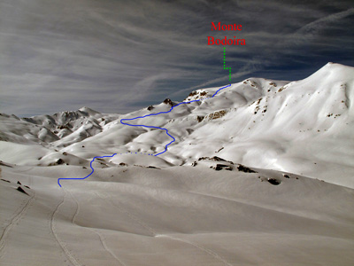 Monte Bodoira visto dal passaggio del Preit