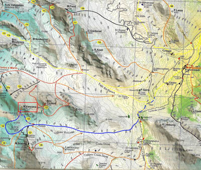 Map Monte Vanclava