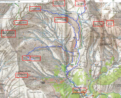 Map Cima del Rospo