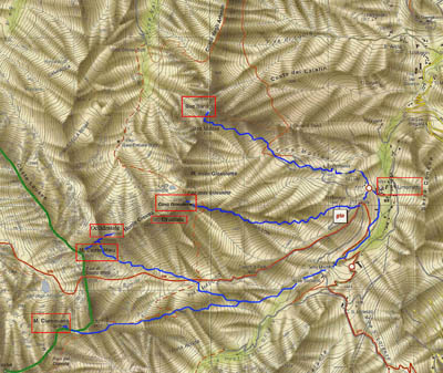 Map Cima Giosolette