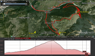 Map Cima del Bosco