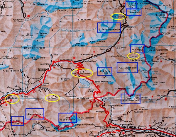 Map Haute Maurienne