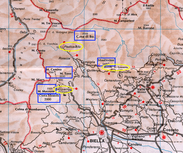 Map Prealpi Biellesi