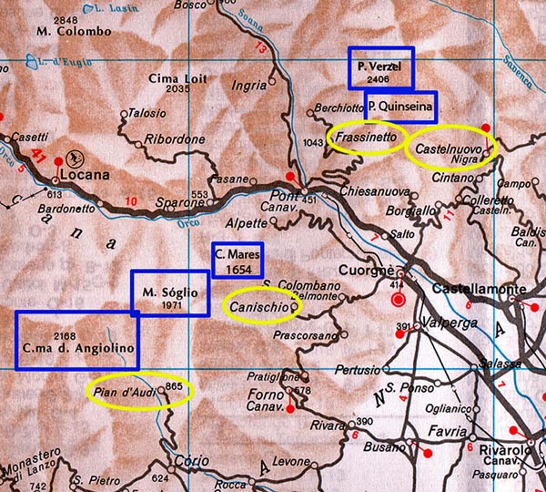 Map Prealpi Canavesane