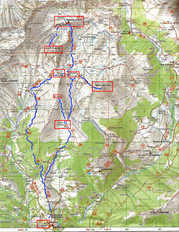 Map Costa Champorcher, Quota 2760