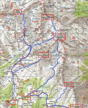 Map Punta Valfredda