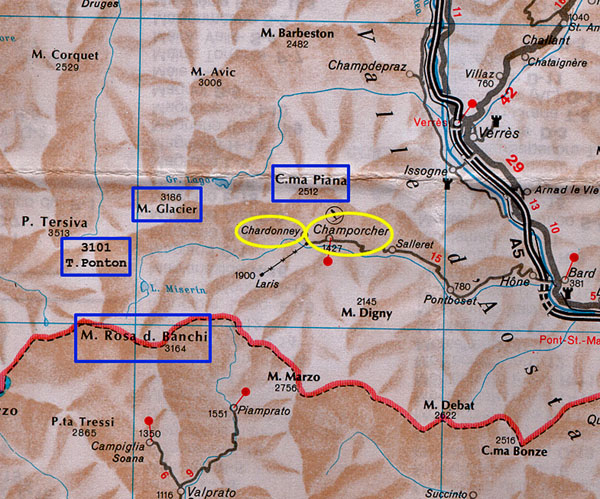 Map Valle Champorcher