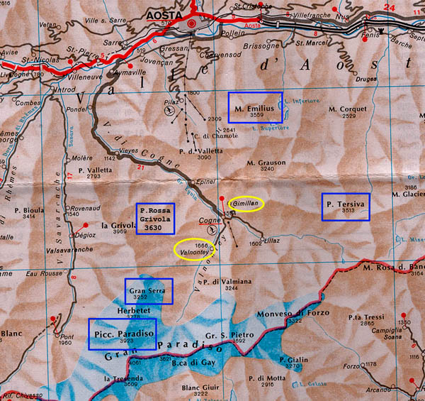 Map Valle Cogne