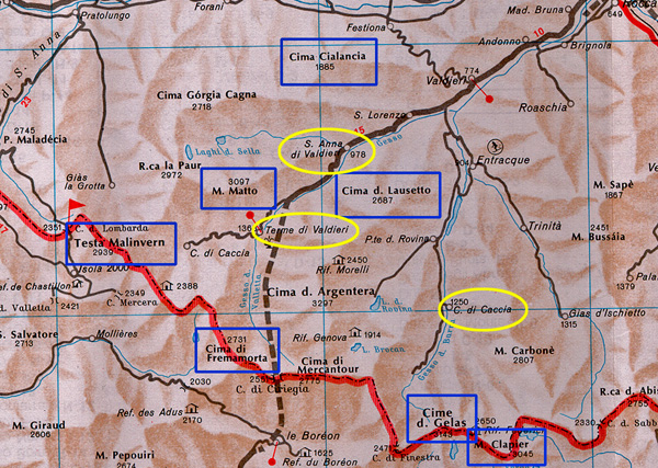 Map Valle Gesso