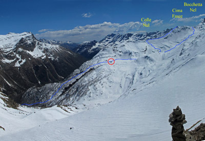 Cima delle Fasce, vista da Chiappili di Sopra