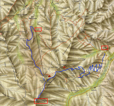 Map Cima Pigna