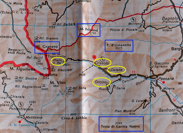 Map Valle Po