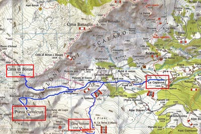 Map Punta Cavalcurt