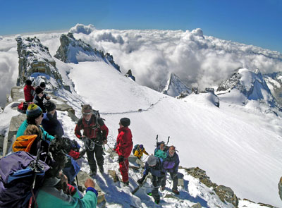 Il Ciarforon e la Tresenta dalla cima del Gran Paradiso