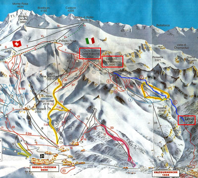 Map Colle Cime Bianche