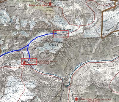 Map Col de la Grande Casse